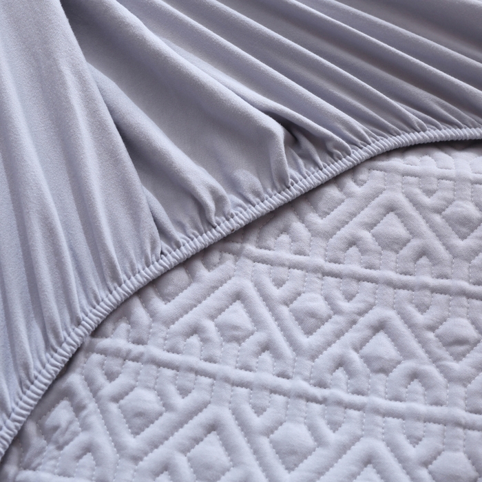 91家纺网 家纺一手货源 找家纺 沁童儿童用品店 2026新款高克重磨毛水洗斜纹床笠全包加棉款 灰色