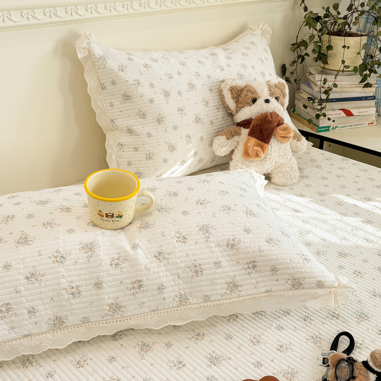 91家纺网 家纺一手货源 找家纺 优悦生活馆 2026新款花边款锦氨凉感丝夏被 花信