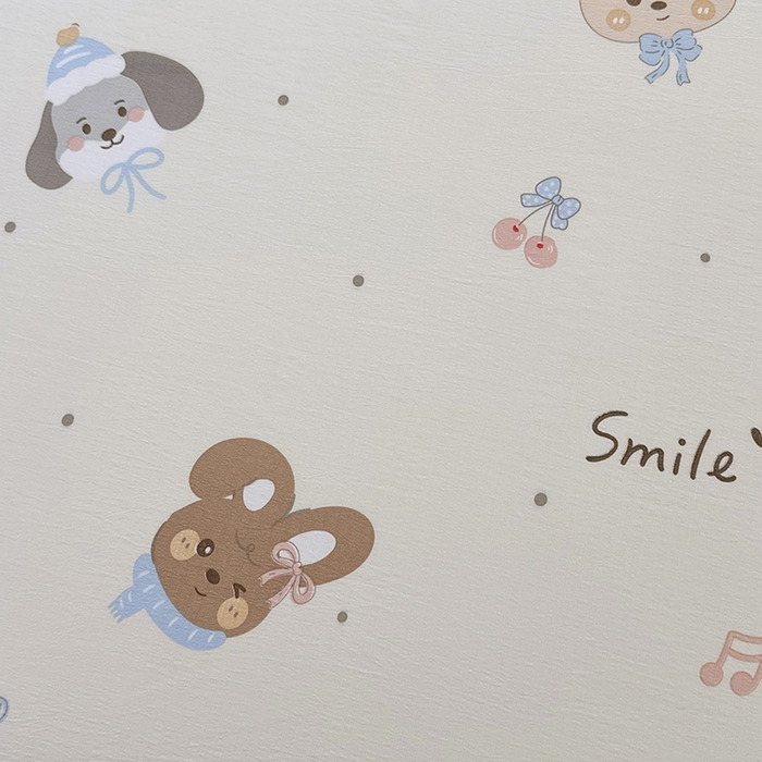 91家纺网 家纺一手货源 找家纺 悠米悠家 2026新款亲肤舒适木棉双层纱印花四件套 萌趣派对