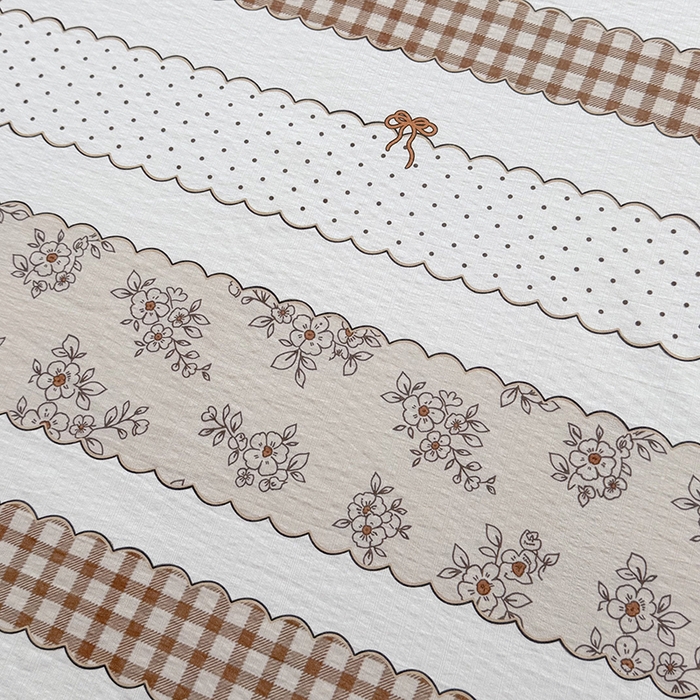 91家纺网 家纺一手货源 找家纺 悠米悠家 2026新款亲肤舒适木棉双层纱印花四件套 焦糖花境