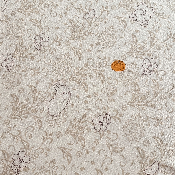 91家纺网 家纺一手货源 找家纺 悠米悠家 2026新款亲肤舒适木棉双层纱印花四件套 蜜熊絮语