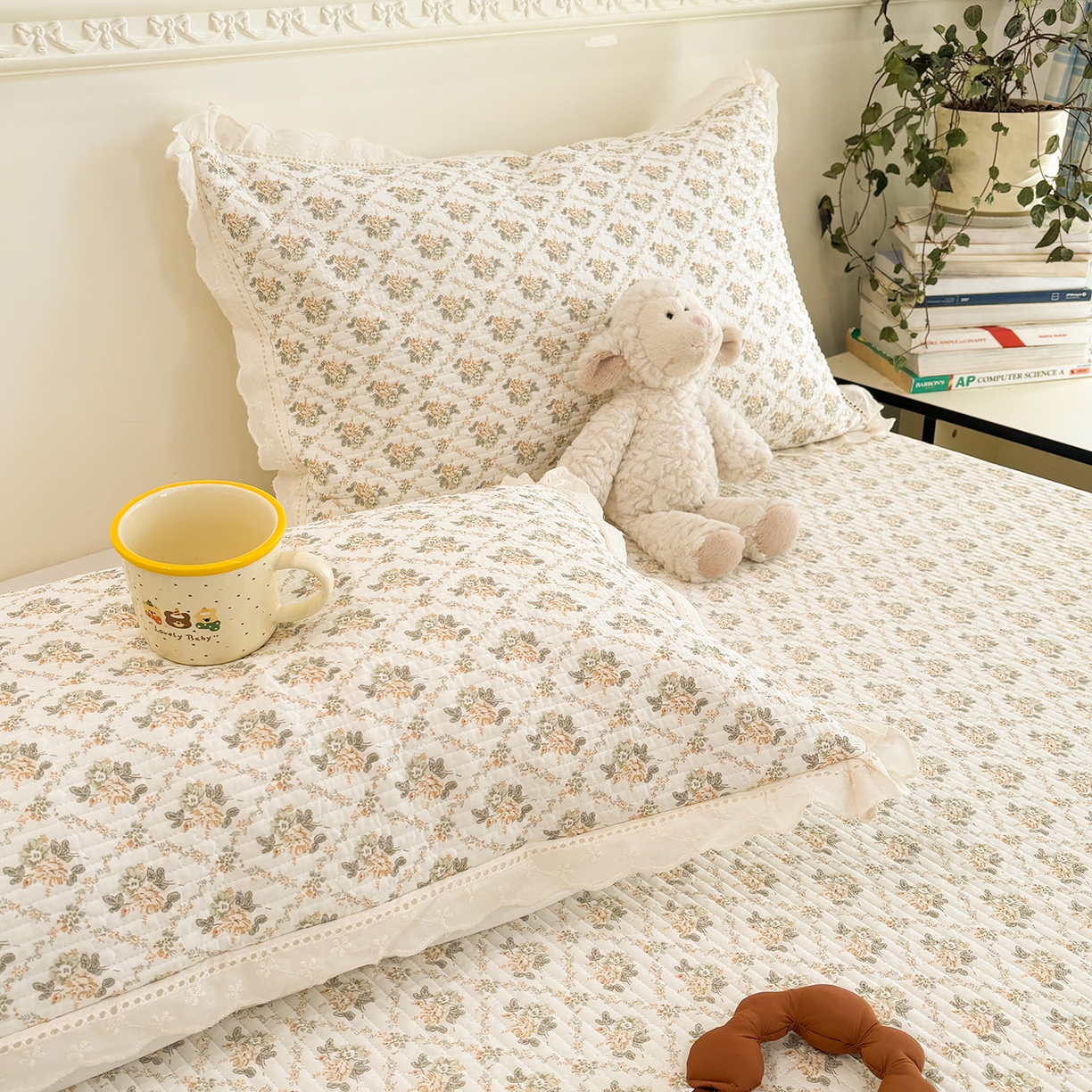 91家纺网 家纺一手货源 找家纺 优悦生活馆 2026新款花边款锦氨凉感丝夏被 栗花