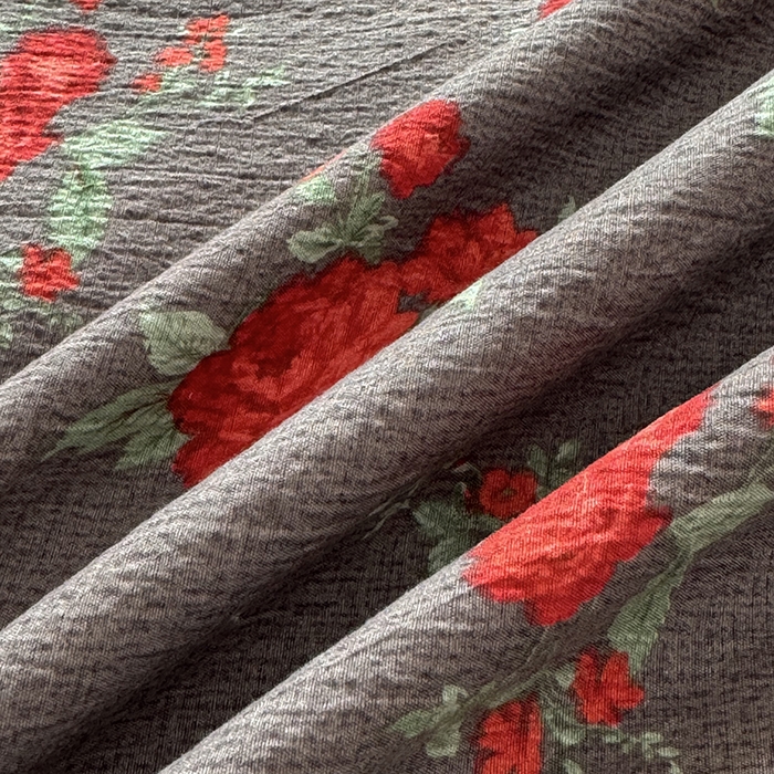 91家纺网 家纺一手货源 找家纺 悠米悠家 2026新款亲肤舒适木棉双层纱印花四件套 绯烟絮语