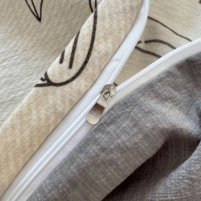 91家纺网 家纺一手货源 找家纺 悠米悠家 2026新款亲肤舒适木棉双层纱印花四件套 墨色花卉