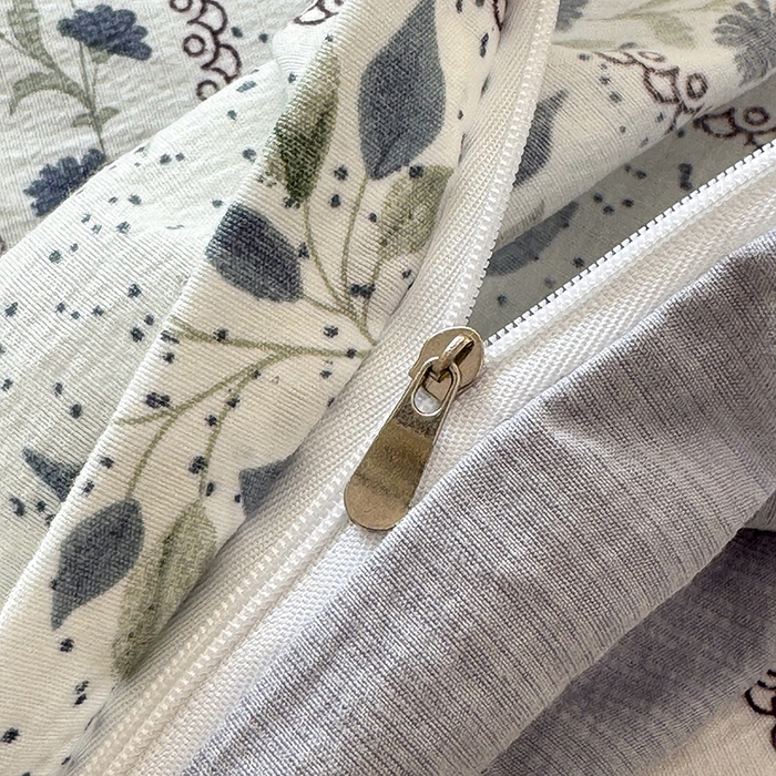 91家纺网 家纺一手货源 找家纺 悠米悠家 2026新款亲肤舒适木棉双层纱印花四件套 青屿花园