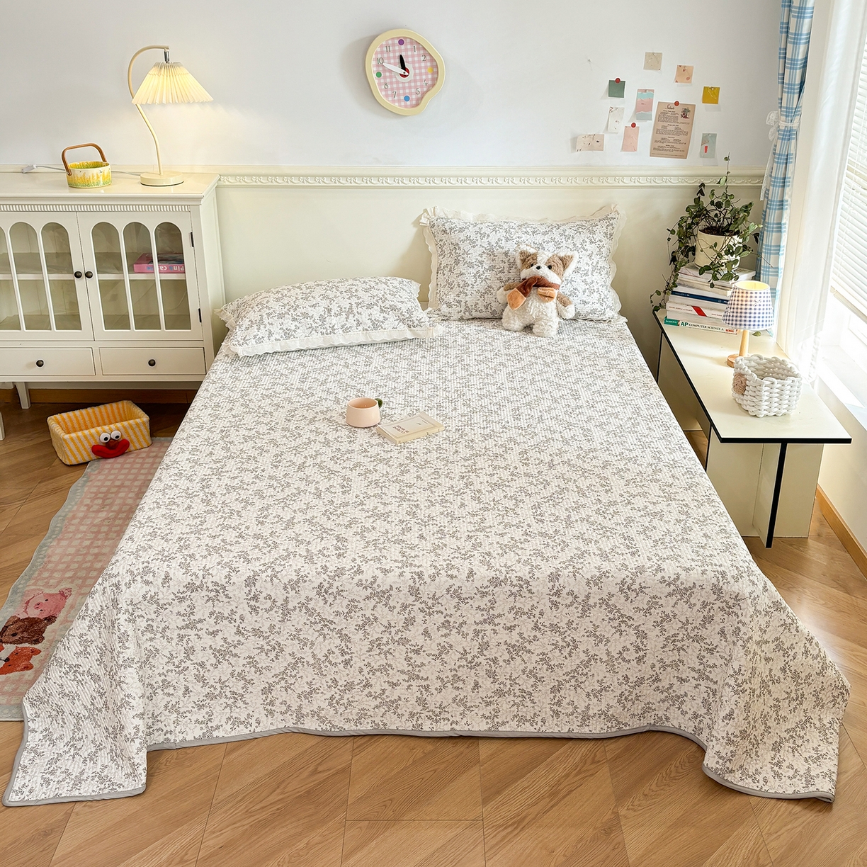 91家纺网 家纺一手货源 找家纺 优悦生活馆 2026新款花边款锦氨凉感丝夏被 素锦