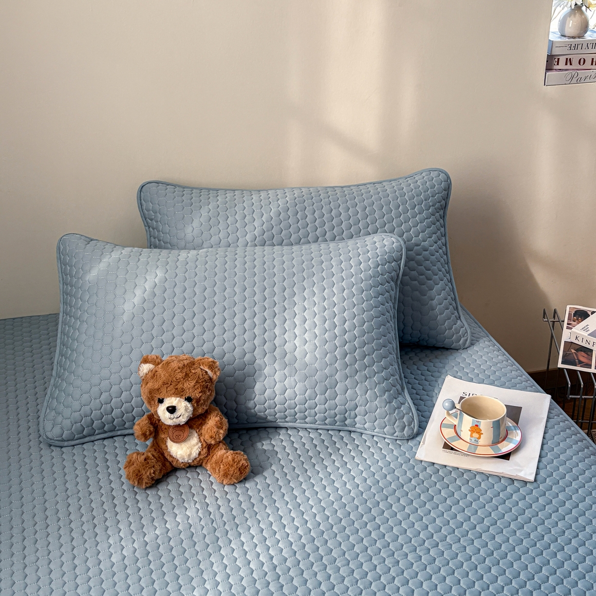 91家纺网 家纺一手货源 找家纺 （总）居眠 2026新款微笑全棉夹棉单枕套枕套单件