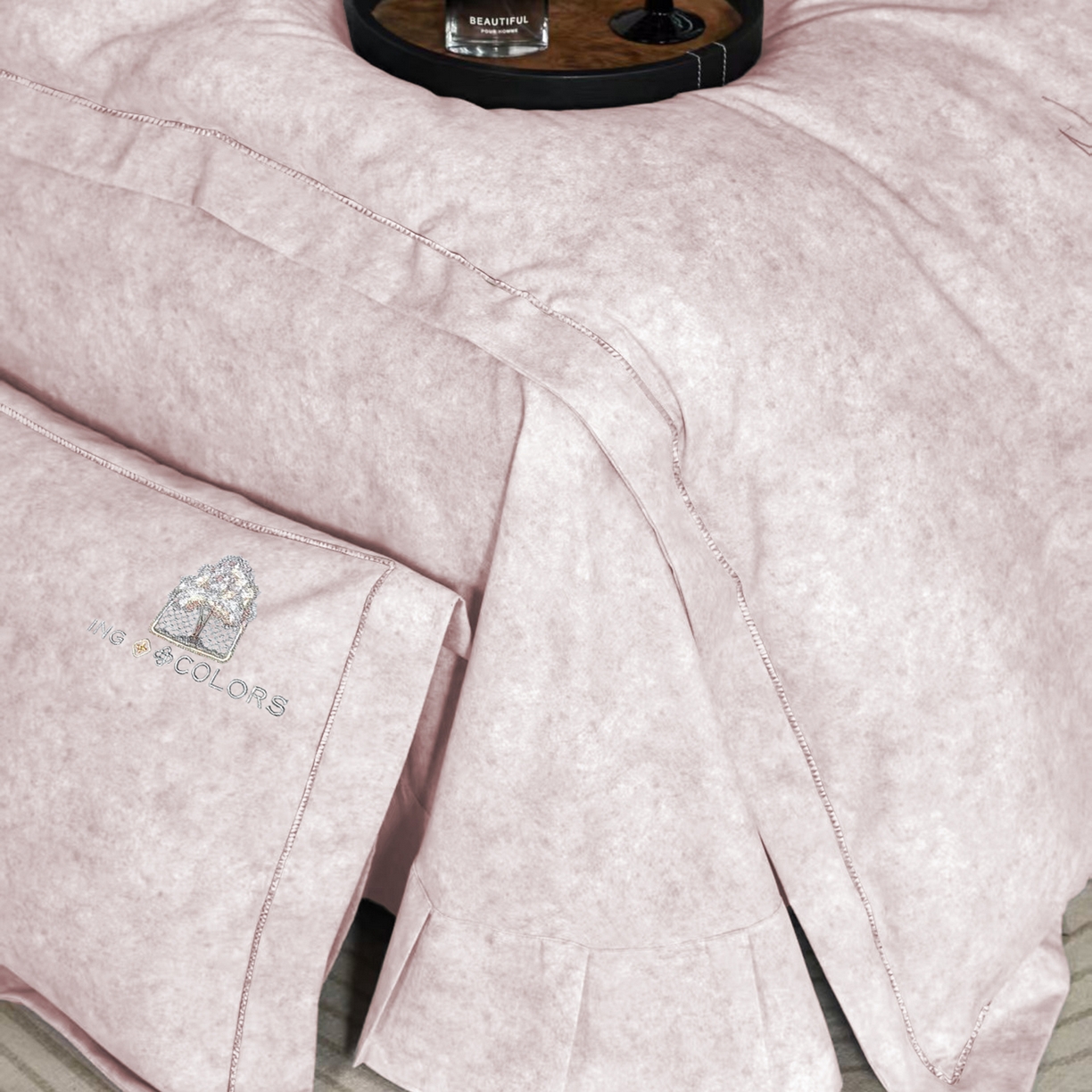 91家纺网 家纺一手货源 找家纺 （总）玖玖爱家纺 2026新款波尔卡全棉全工艺AB版刺绣四件套