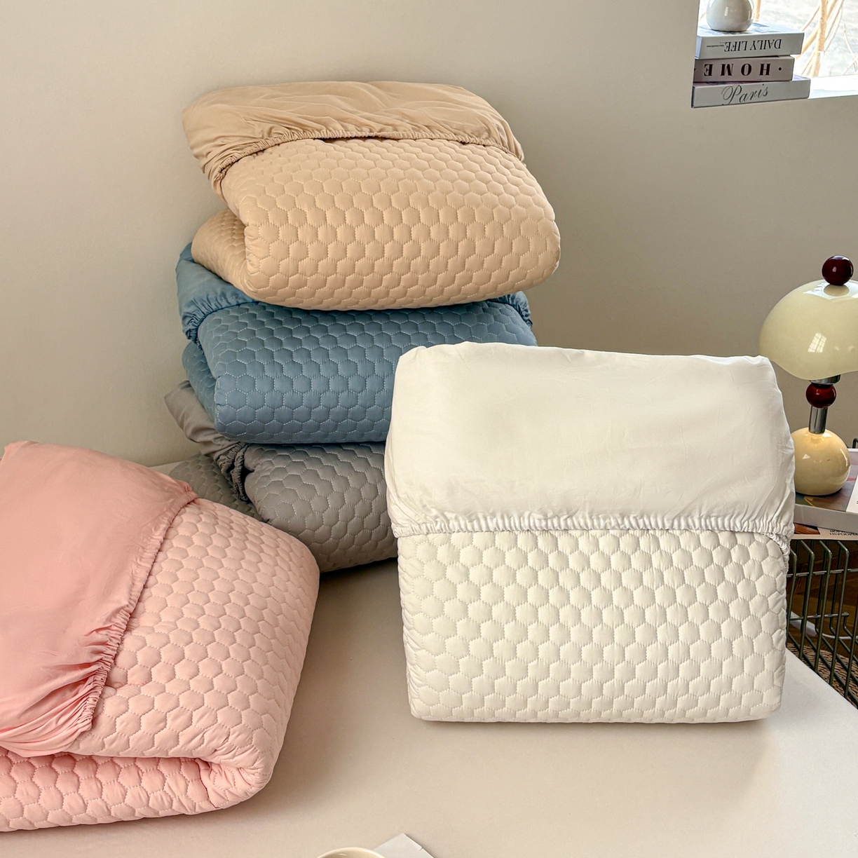 居眠 2026新款微笑全棉夹棉单床笠床笠单件 组合图仅供展示-不可下单