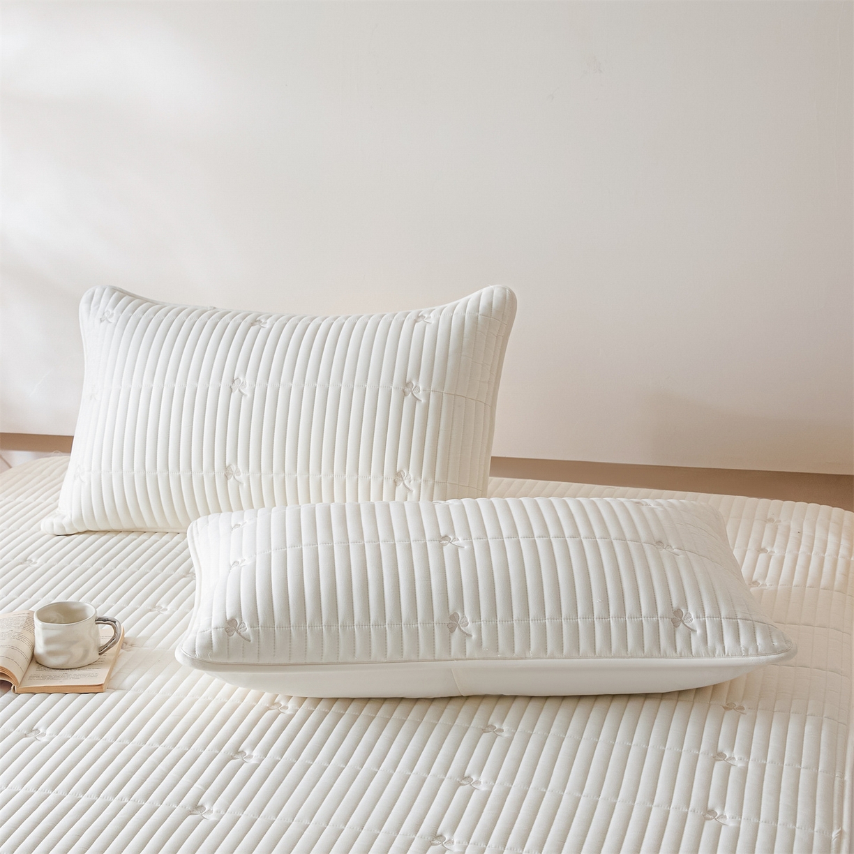 91家纺网 家纺一手货源 找家纺 （总）居眠 2026新款三叶草刺绣棉花防水单床笠床笠单件