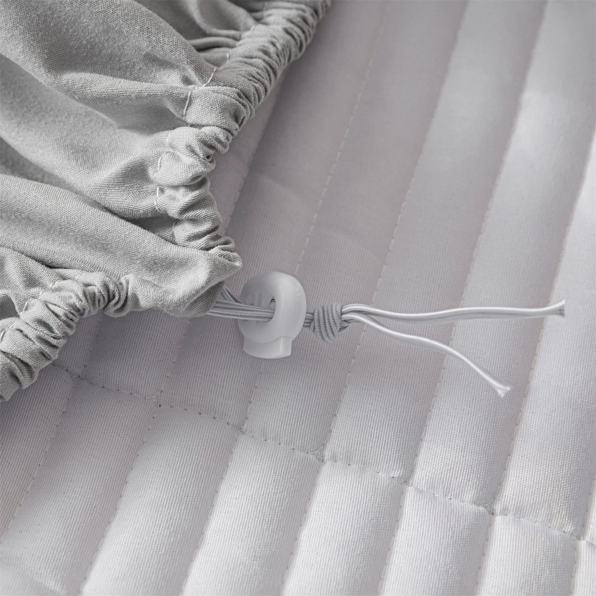 91家纺网 家纺一手货源 找家纺 居眠 2026新款三叶草刺绣棉花防水单床笠床笠单件 三叶草-灰