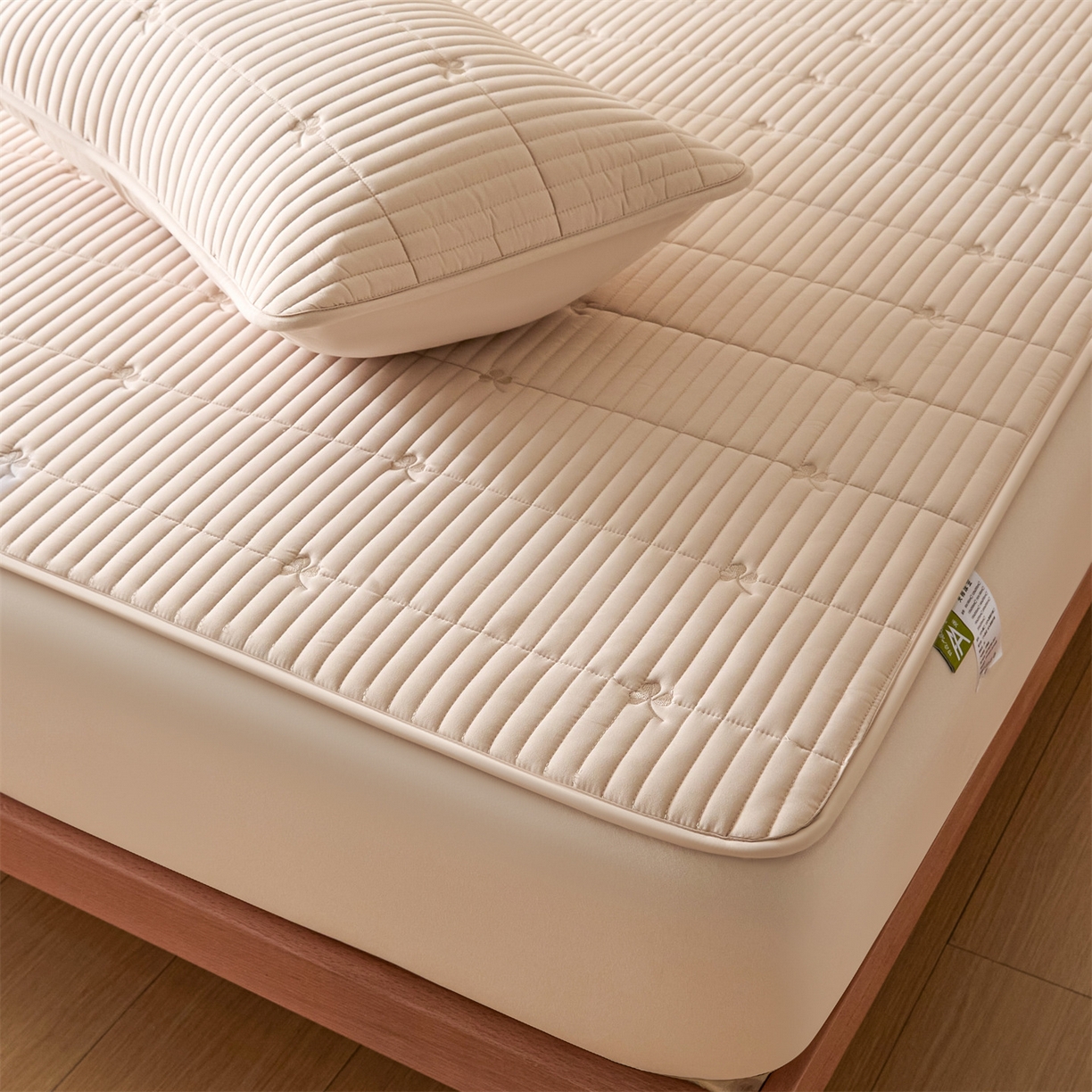 91家纺网 家纺一手货源 找家纺 居眠 2026新款三叶草刺绣棉花防水单床笠床笠单件 三叶草-卡