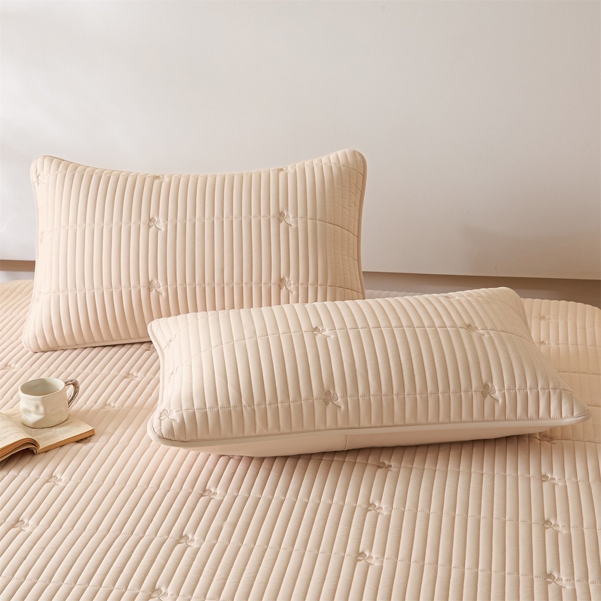 91家纺网 家纺一手货源 找家纺 居眠 2026新款三叶草刺绣棉花防水单床笠床笠单件 三叶草-卡