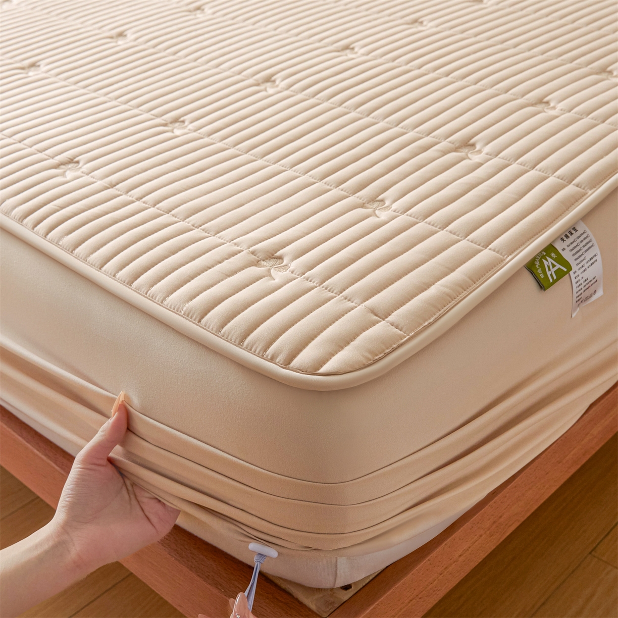 91家纺网 家纺一手货源 找家纺 居眠 2026新款三叶草刺绣棉花防水单床笠床笠单件 三叶草-卡