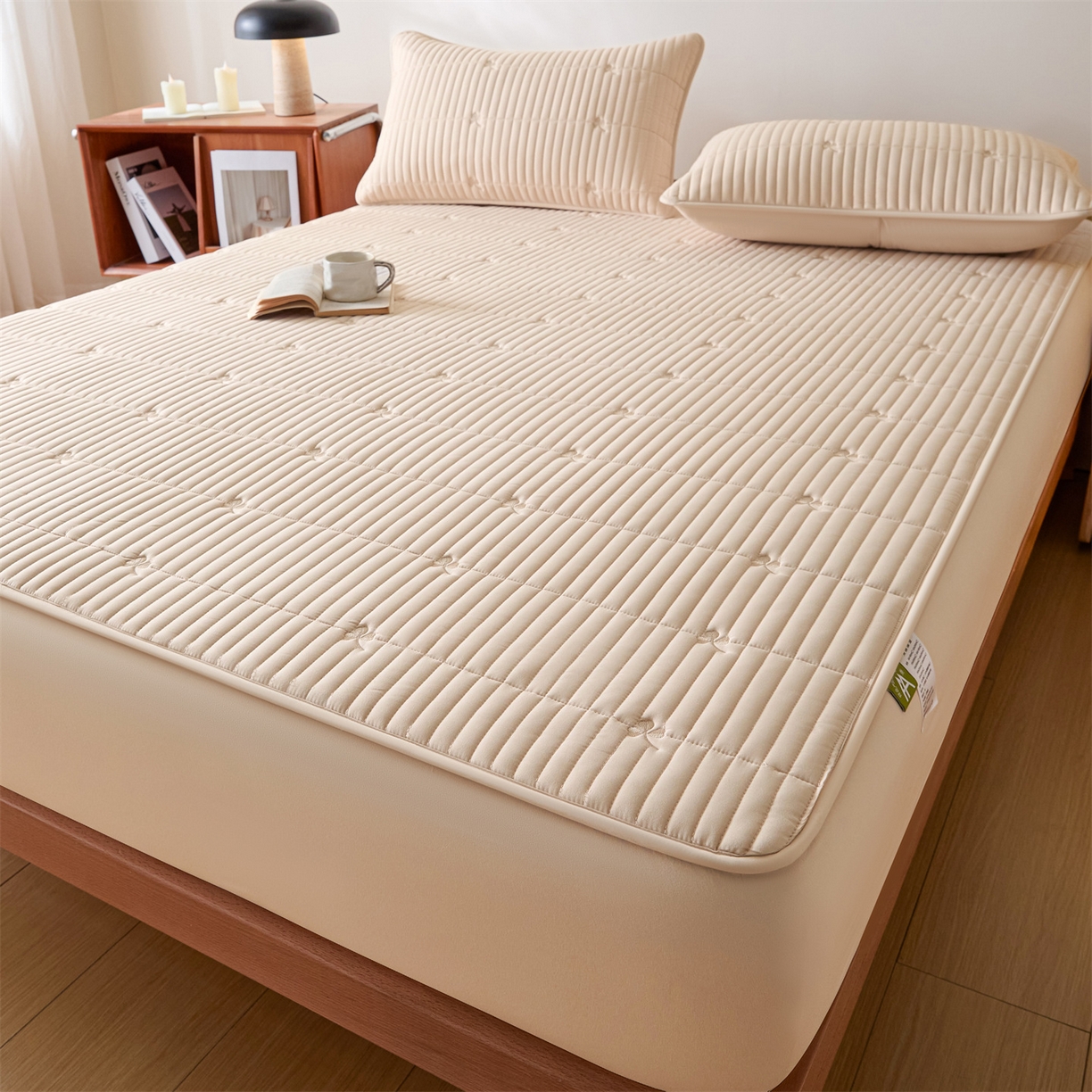 91家纺网 家纺一手货源 找家纺 居眠 2026新款三叶草刺绣棉花防水单床笠床笠单件 三叶草-卡