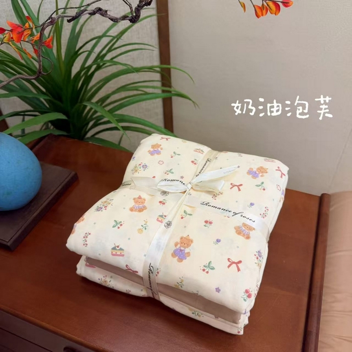 91家纺网 家纺一手货源 找家纺 （总）优品阁 2025新款全棉A类双层纱四件套