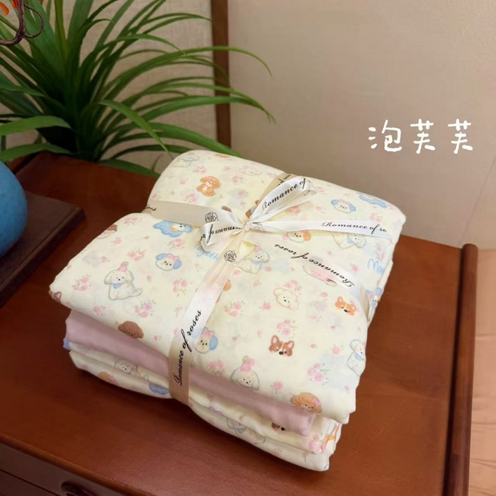 91家纺网 家纺一手货源 找家纺 （总）优品阁 2025新款全棉A类双层纱四件套