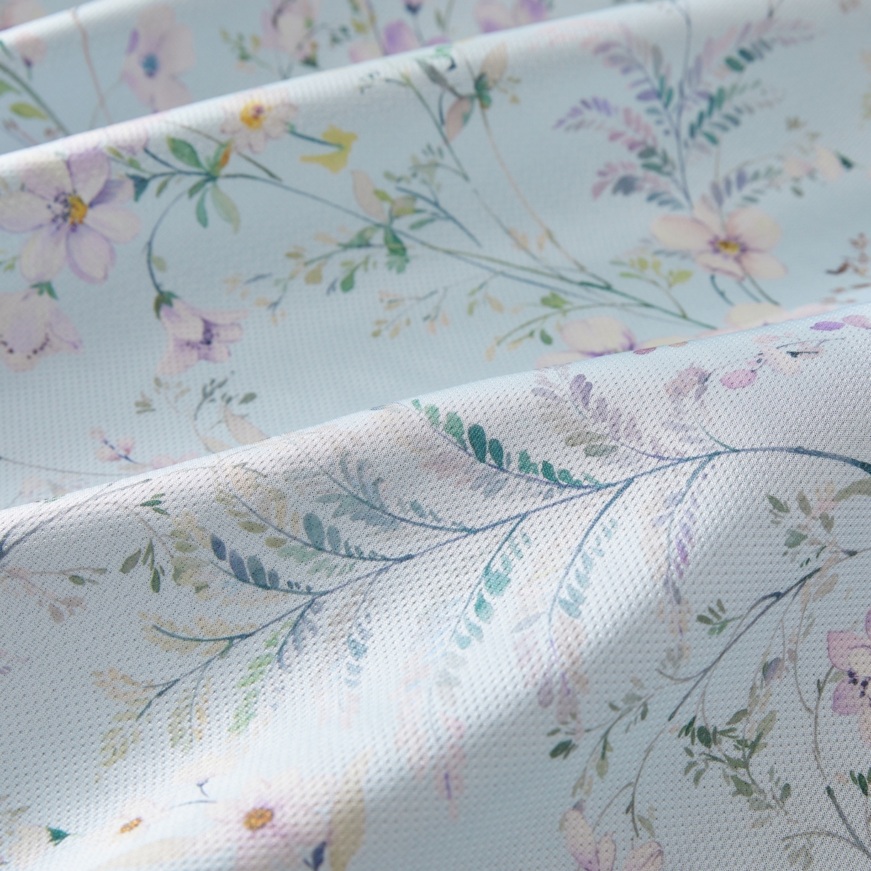 91家纺网 家纺一手货源 找家纺 优莱床垫 2026新款冰丝复合抗菌凉席床裙款 粉黛碎花凉席床裙