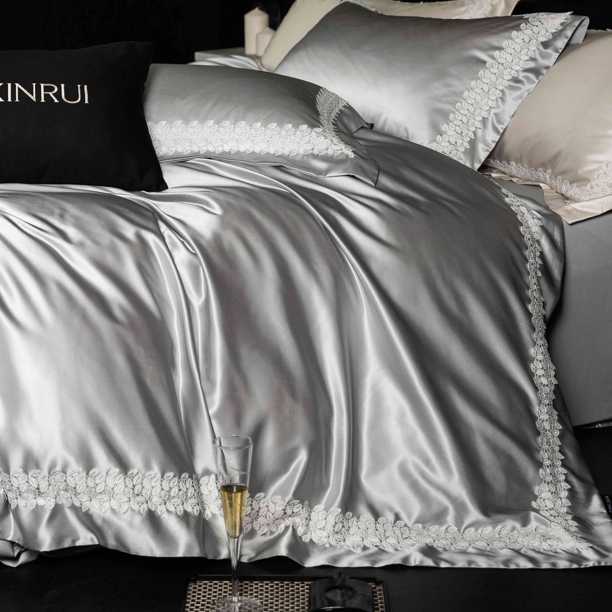 91家纺网 家纺一手货源 找家纺 （总）馨蕊家居 2026春夏新款100s全棉纯棉高精密四件套-知意