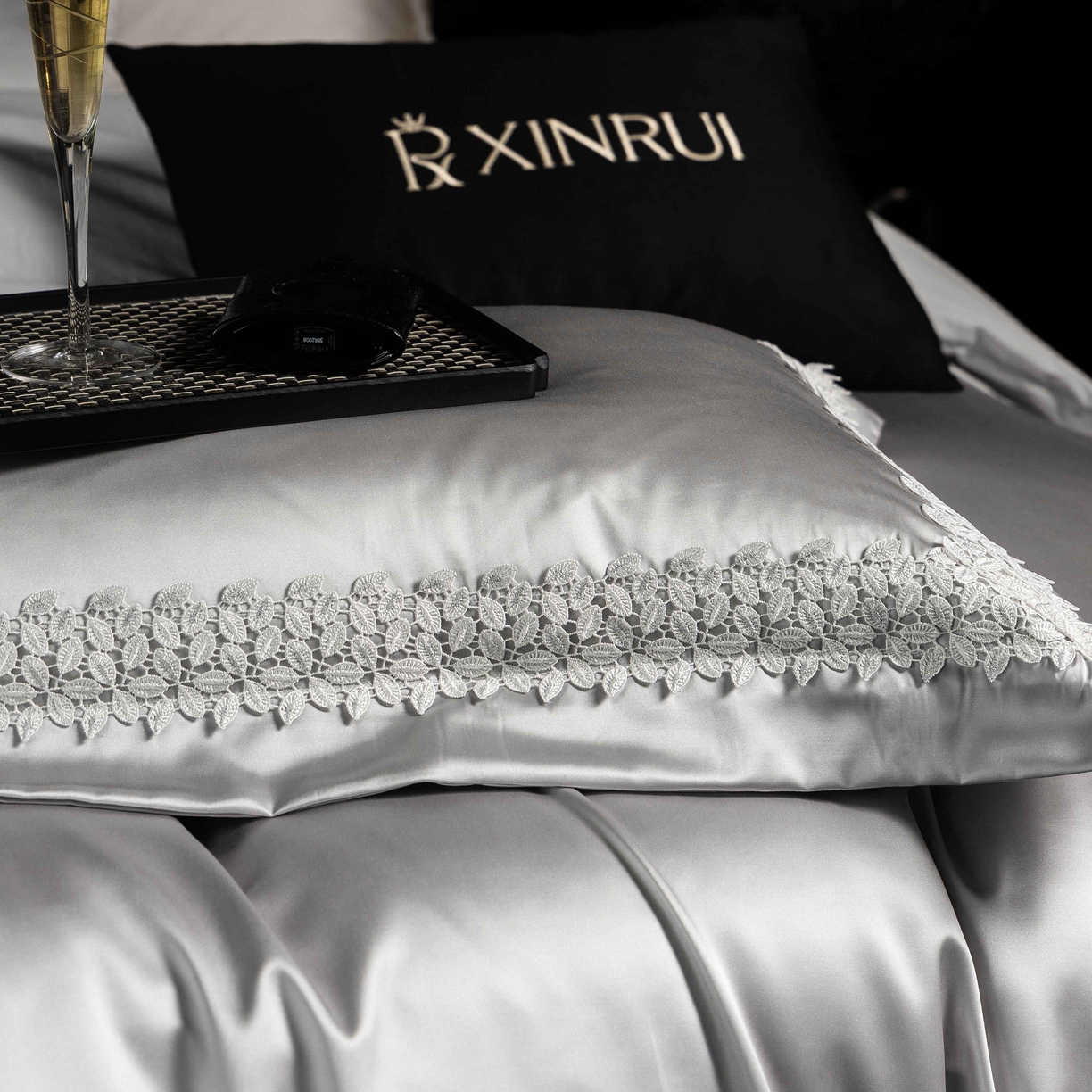 91家纺网 家纺一手货源 找家纺 （总）馨蕊家居 2026春夏新款100s全棉纯棉高精密四件套-知意