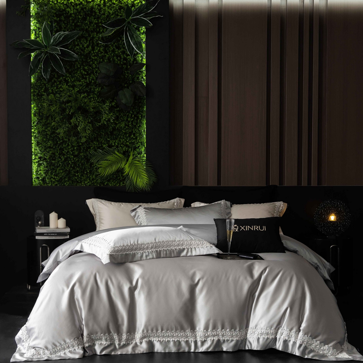 馨蕊家居 2026春夏新款100s全棉纯棉高精密四件套-知意 知意-高级灰