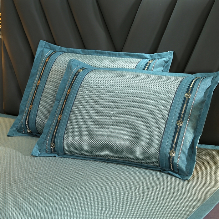 91家纺网 家纺一手货源 找家纺 梦卡迪 2026新款夏季冰藤信封式枕套冰藤单枕套单品枕套单件 梦幻空间绿色