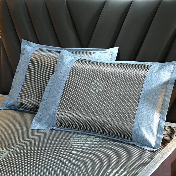 梦卡迪 2026新款夏季冰藤信封式枕套冰藤单枕套单品枕套单件 小雪花