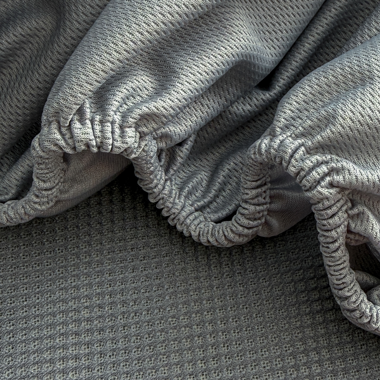 91家纺网 家纺一手货源 找家纺 鑫姿席业 2026新款A类PE凉感抗菌席凉席席子-几何花静系列 几何花境-蓝（床笠款）