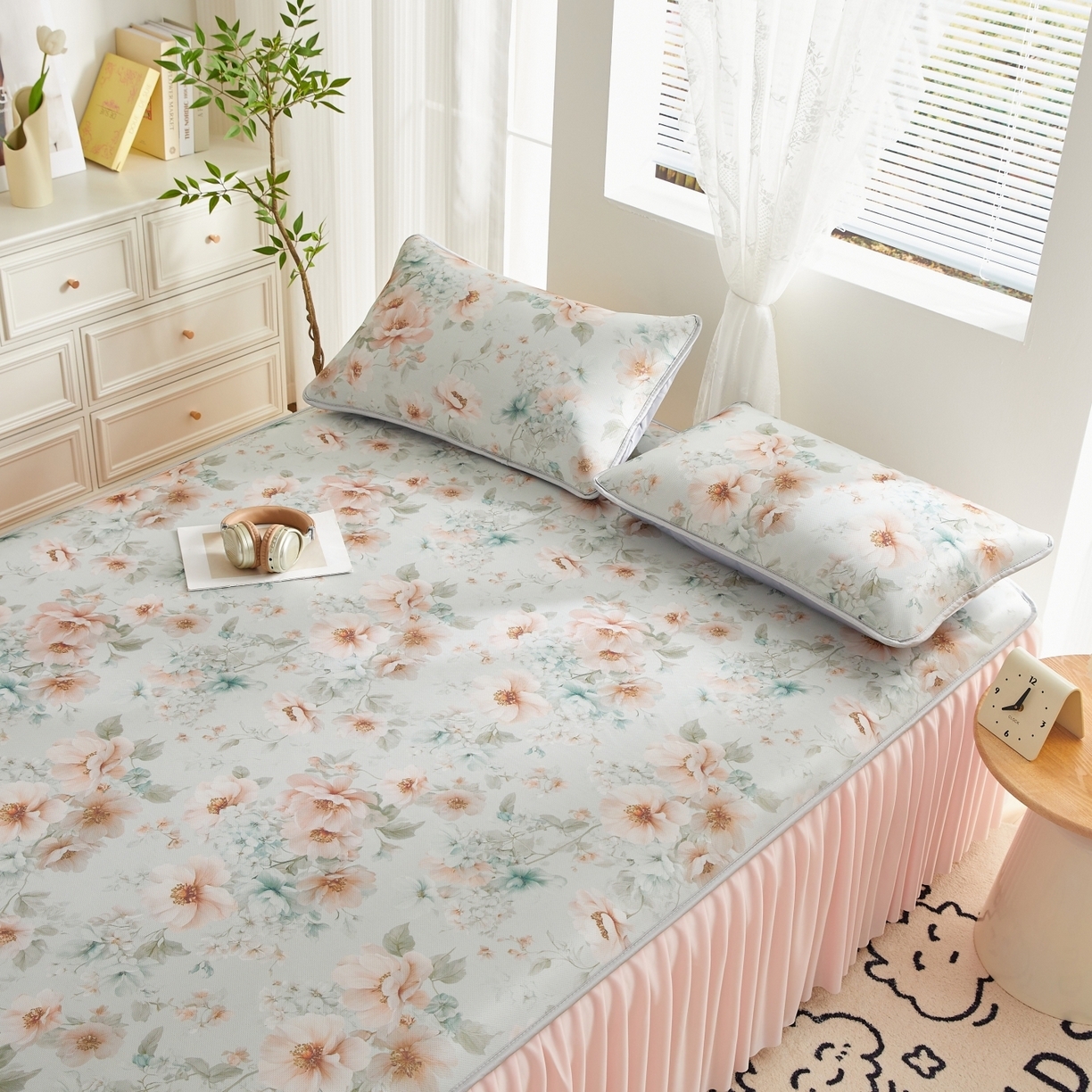 91家纺网 家纺一手货源 找家纺 （总）优莱床垫 2026新款冰丝复合抗菌凉席床裙款