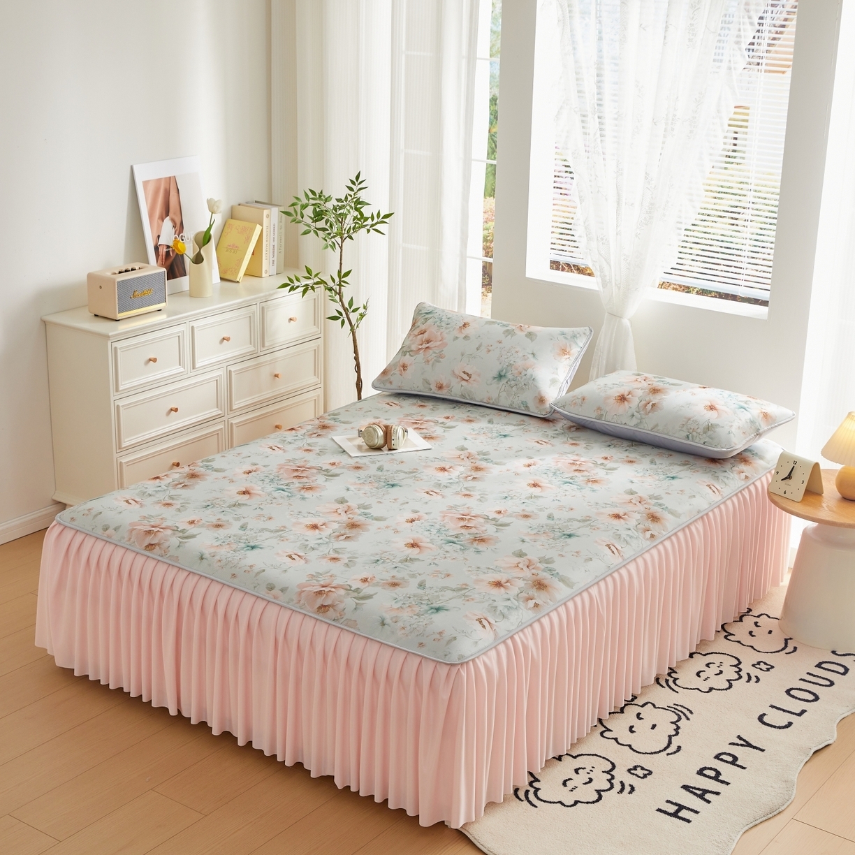 91家纺网 家纺一手货源 找家纺 （总）优莱床垫 2026新款冰丝复合抗菌凉席床裙款