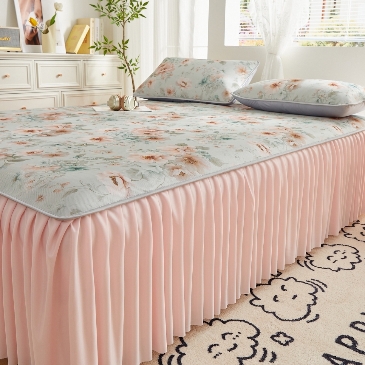 91家纺网 家纺一手货源 找家纺 （总）优莱床垫 2026新款冰丝复合抗菌凉席床裙款