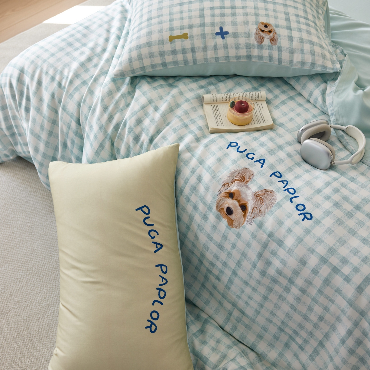 91家纺网 家纺一手货源 找家纺 （总）初拾 2026新款60支奥地利进口兰精天丝数码印花—小狗皮皮