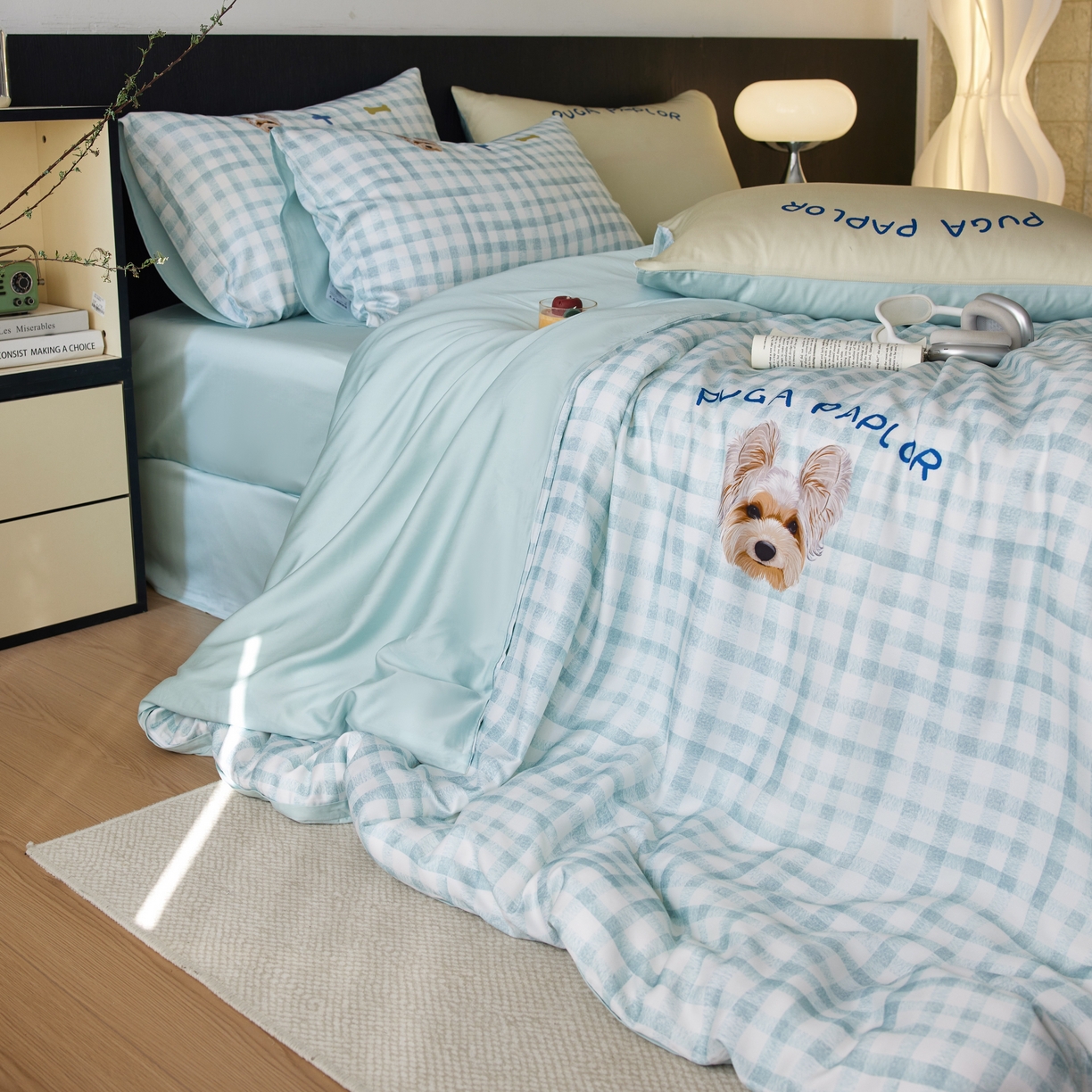 91家纺网 家纺一手货源 找家纺 （总）初拾 2026新款60支奥地利进口兰精天丝数码印花—小狗皮皮