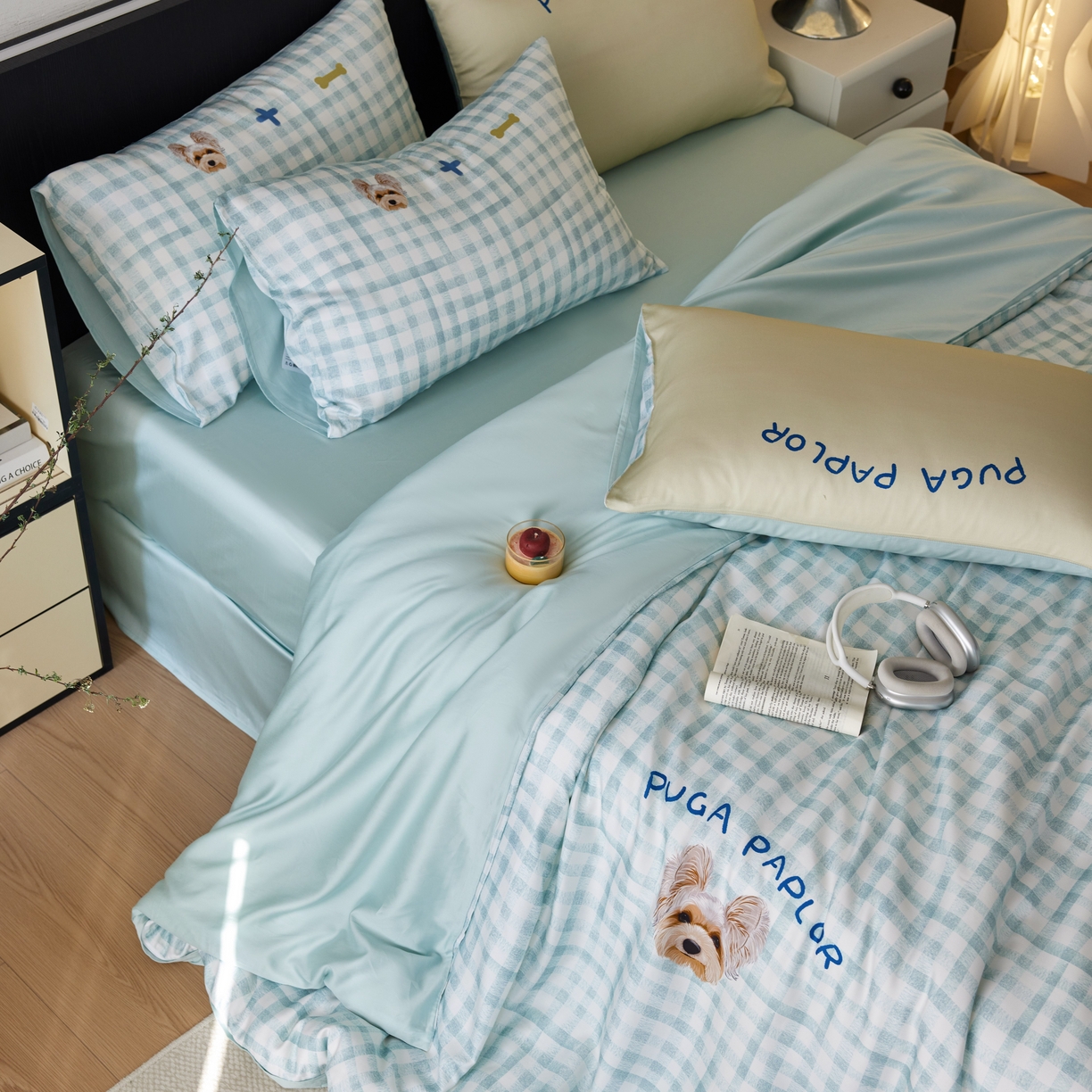 91家纺网 家纺一手货源 找家纺 （总）初拾 2026新款60支奥地利进口兰精天丝数码印花—小狗皮皮