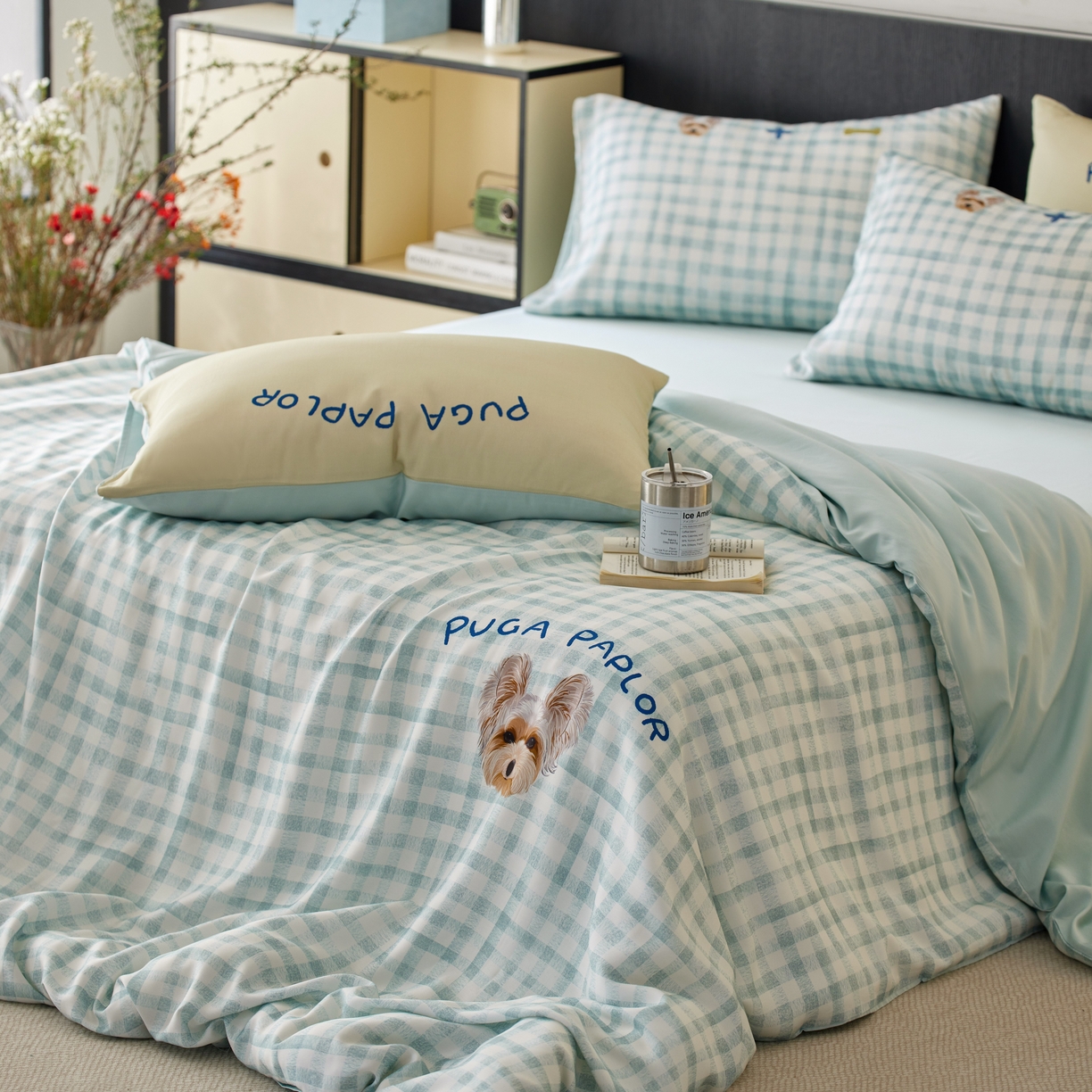 91家纺网 家纺一手货源 找家纺 （总）初拾 2026新款60支奥地利进口兰精天丝数码印花—小狗皮皮