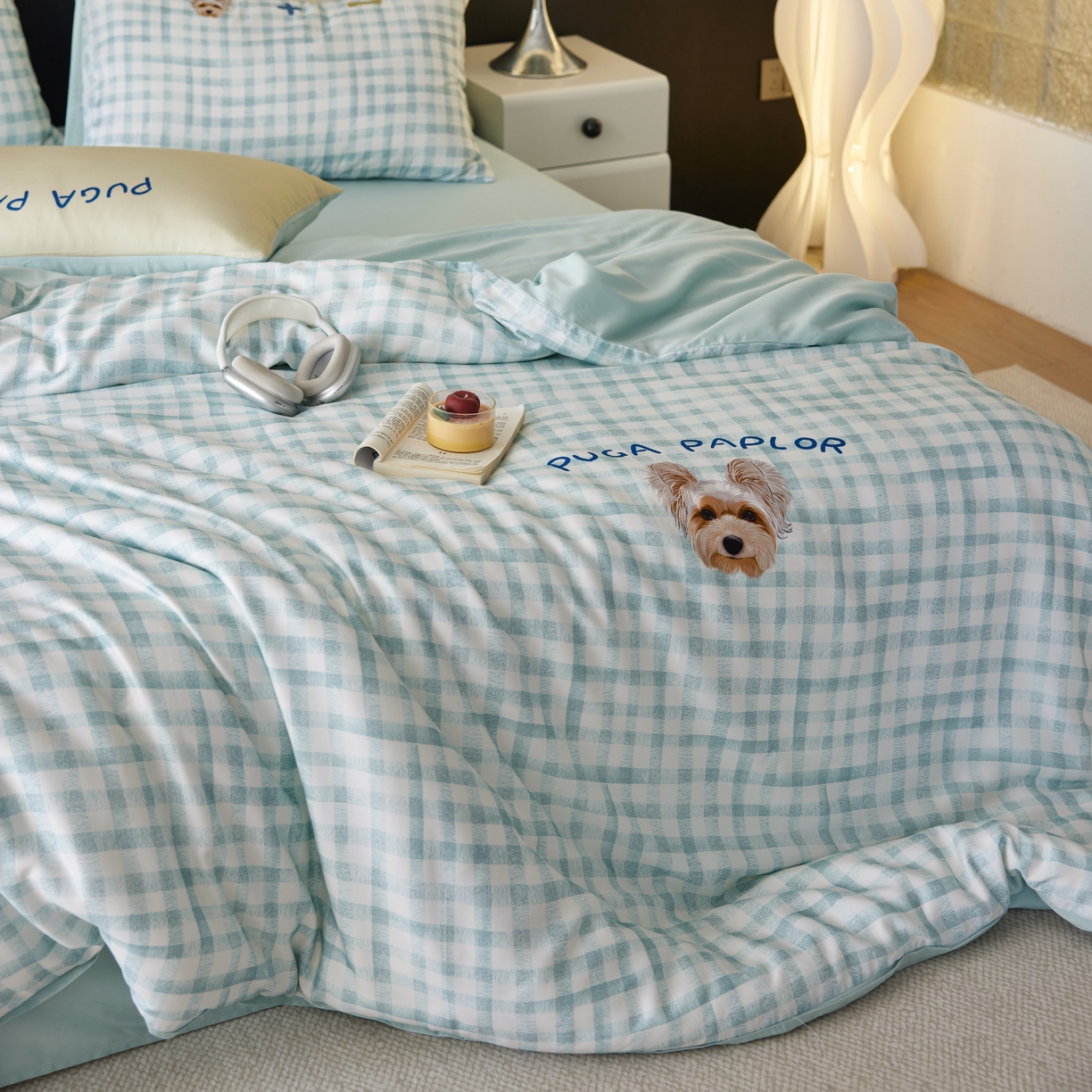 91家纺网 家纺一手货源 找家纺 （总）初拾 2026新款60支奥地利进口兰精天丝数码印花—小狗皮皮