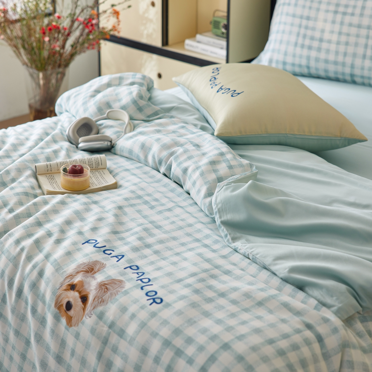 91家纺网 家纺一手货源 找家纺 （总）初拾 2026新款60支奥地利进口兰精天丝数码印花—小狗皮皮