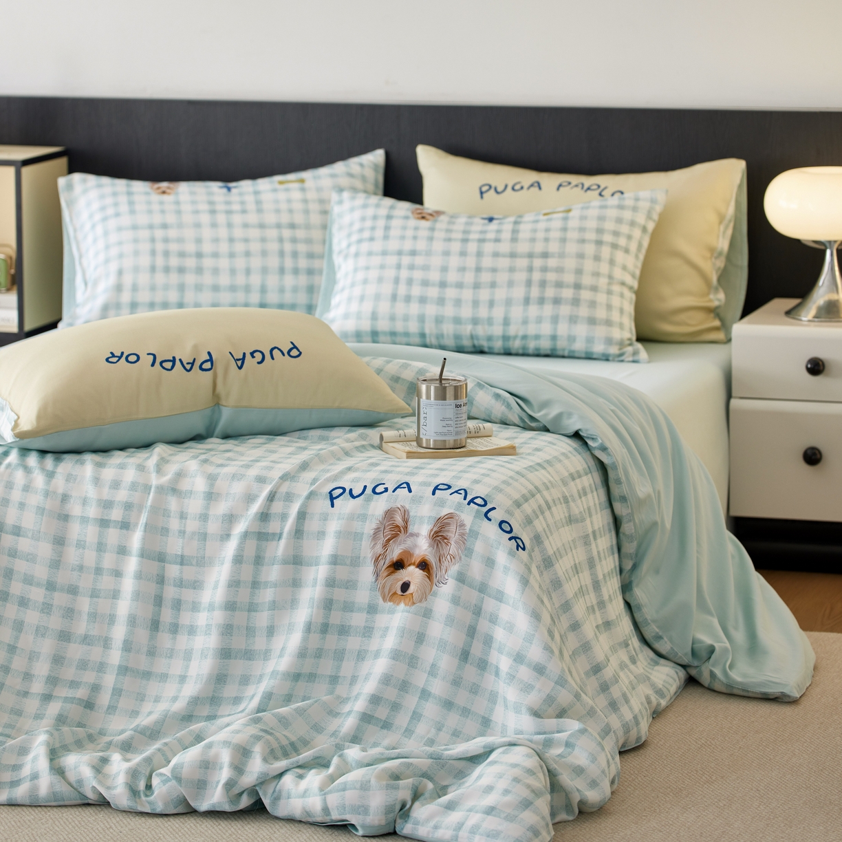 91家纺网 家纺一手货源 找家纺 （总）初拾 2026新款60支奥地利进口兰精天丝数码印花—小狗皮皮