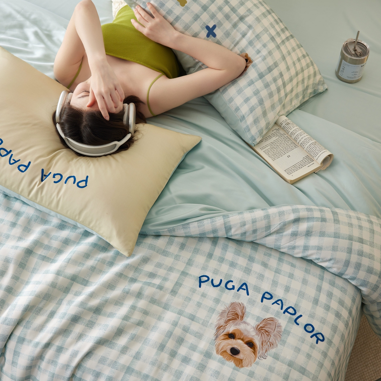 91家纺网 家纺一手货源 找家纺 （总）初拾 2026新款60支奥地利进口兰精天丝数码印花—小狗皮皮