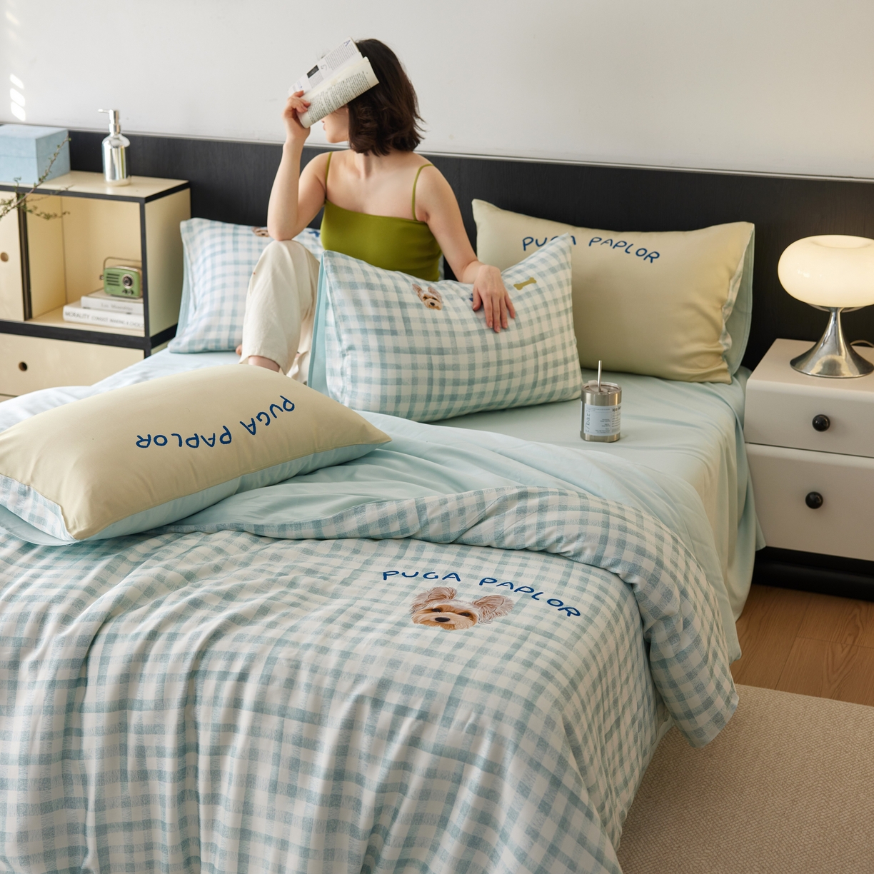 91家纺网 家纺一手货源 找家纺 （总）初拾 2026新款60支奥地利进口兰精天丝数码印花—小狗皮皮