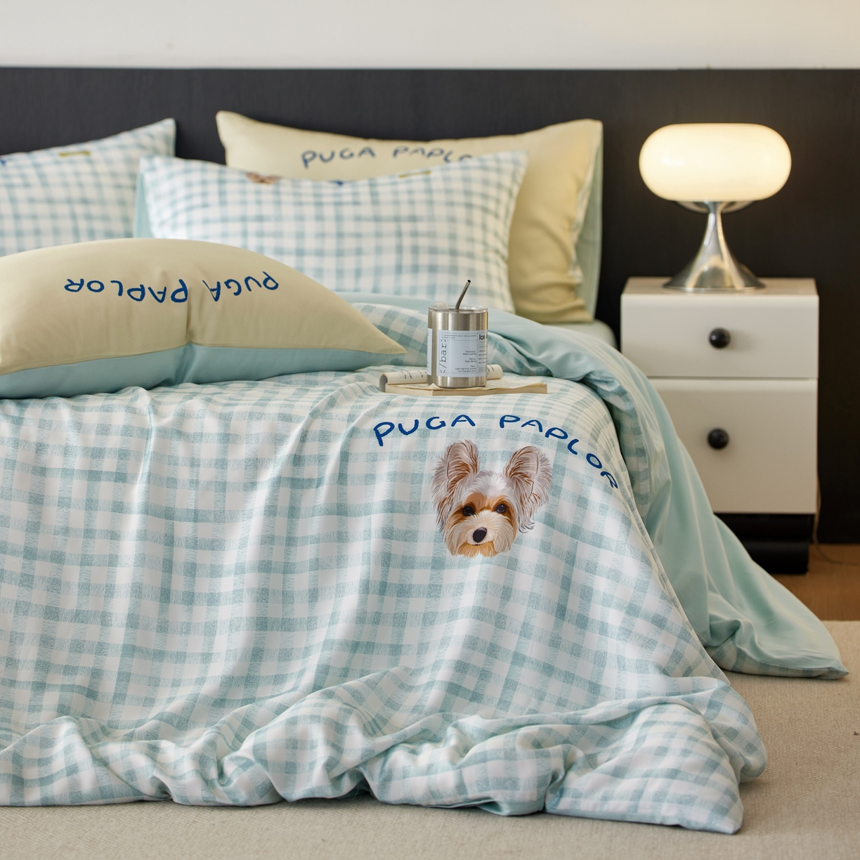 91家纺网 家纺一手货源 找家纺 （总）初拾 2026新款60支奥地利进口兰精天丝数码印花—小狗皮皮