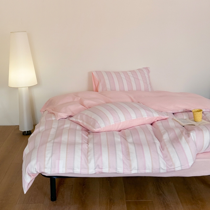 91家纺网 家纺一手货源 找家纺 （总）山舍家居 2026新款100%全棉纯棉色织川针提花四件套可可里