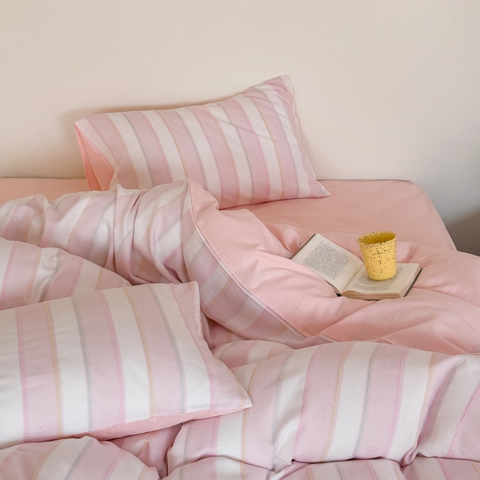 91家纺网 家纺一手货源 找家纺 （总）山舍家居 2026新款100%全棉纯棉色织川针提花四件套可可里