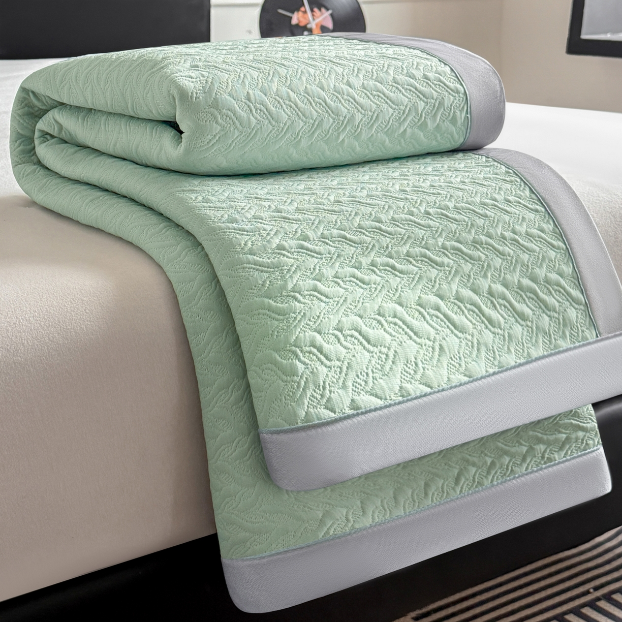 91家纺网 家纺一手货源 找家纺 鑫顺欣 2026新款A类冰豆豆席凉席席子 组合图仅供展示-不可下单