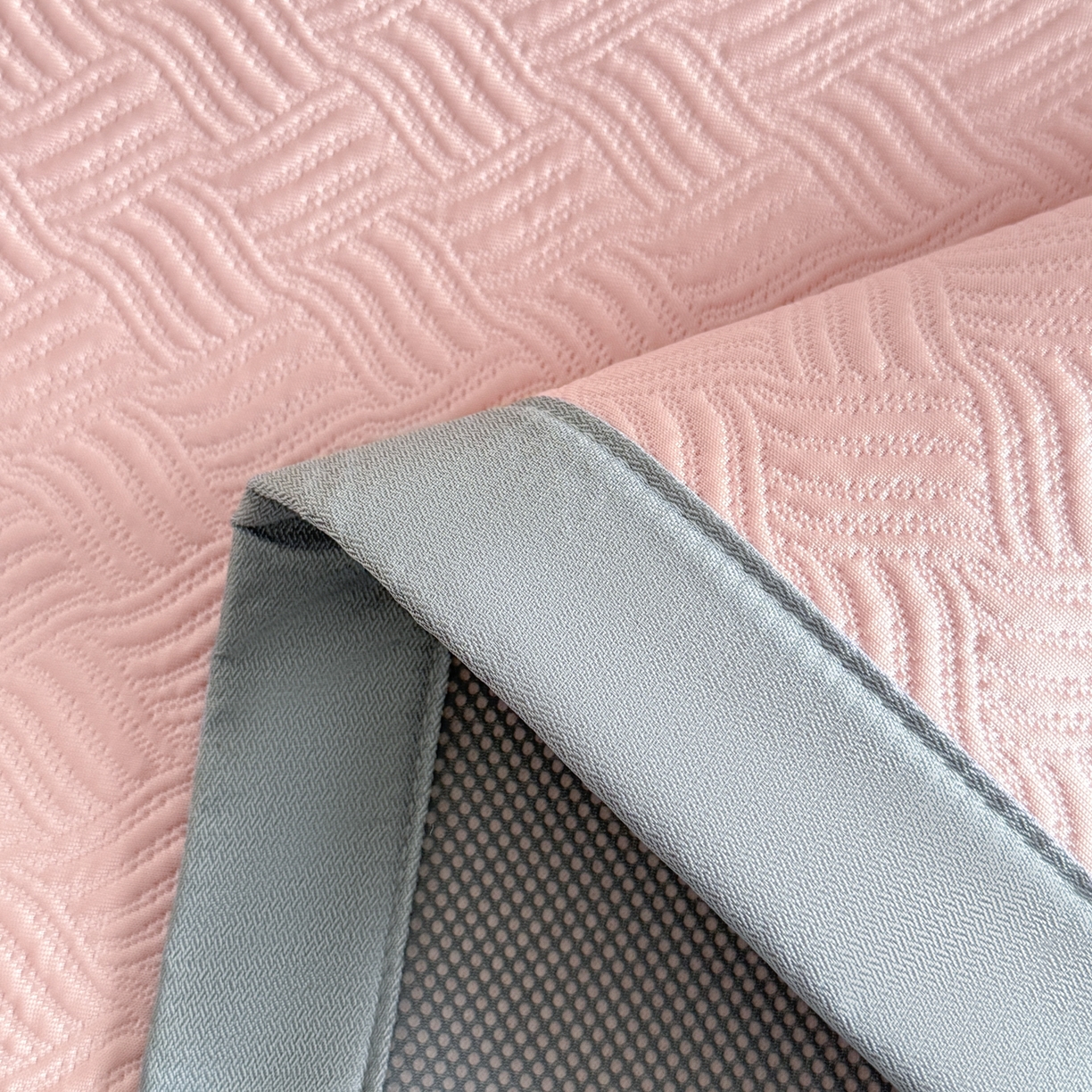 91家纺网 家纺一手货源 找家纺 鑫顺欣 2026新款A类冰豆豆席凉席席子 浪叠粉