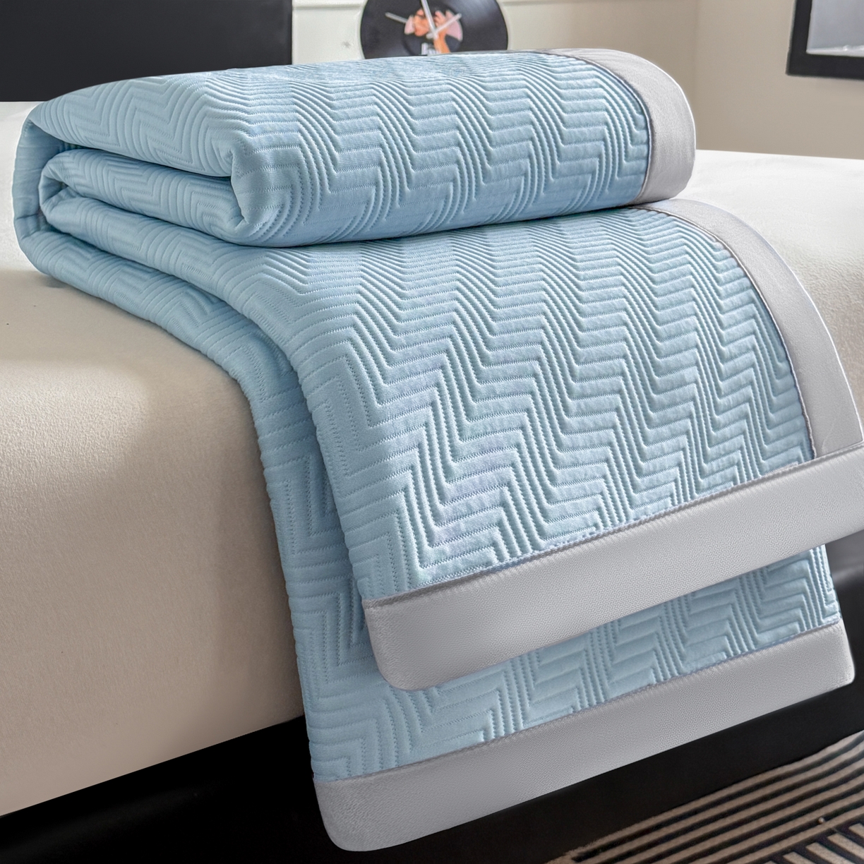 91家纺网 家纺一手货源 找家纺 鑫顺欣 2026新款A类冰豆豆席凉席席子 组合图仅供展示-不可下单