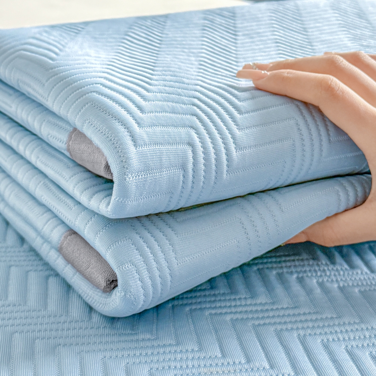 91家纺网 家纺一手货源 找家纺 鑫顺欣 2026新款A类冰豆豆席凉席席子 组合图仅供展示-不可下单