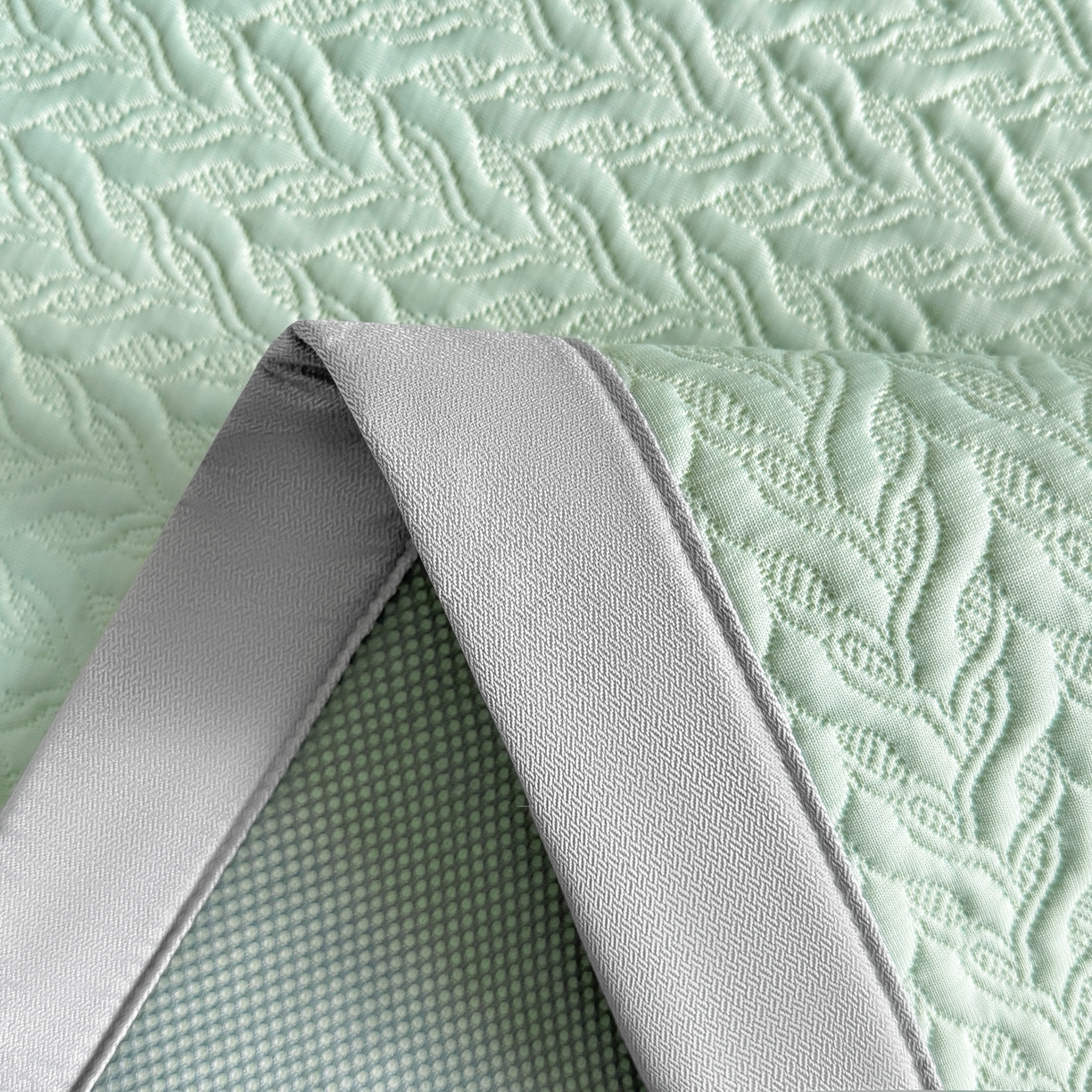 91家纺网 家纺一手货源 找家纺 鑫顺欣 2026新款A类冰豆豆席凉席席子 水纹绿