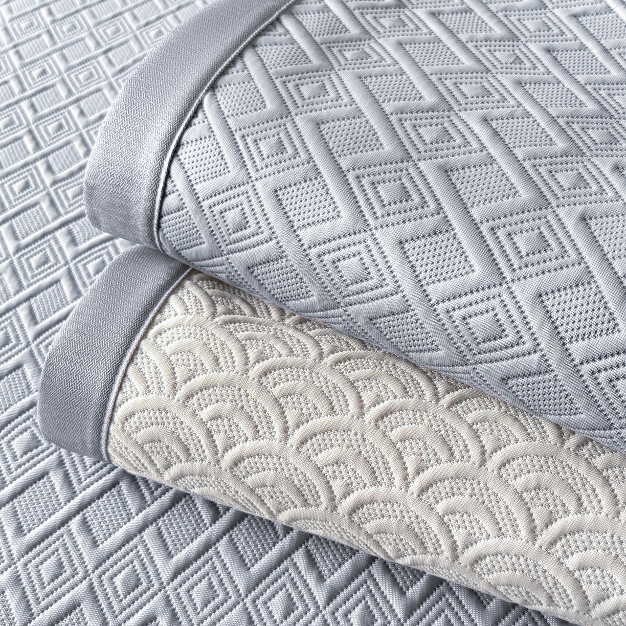 91家纺网 家纺一手货源 找家纺 鑫顺欣 2026新款A类冰豆豆席凉席席子 组合图仅供展示-不可下单