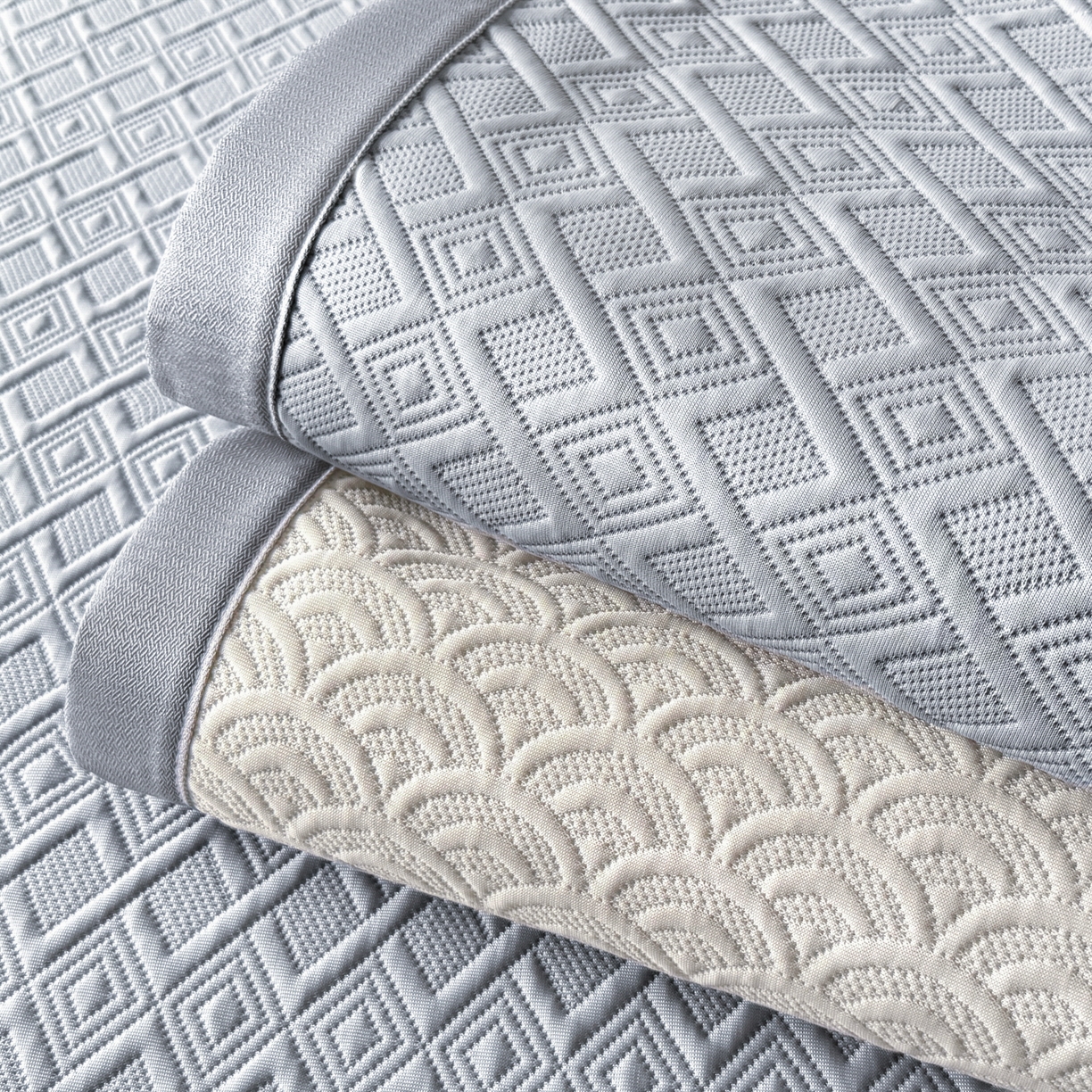 91家纺网 家纺一手货源 找家纺 鑫顺欣 2026新款A类冰豆豆席凉席席子 海纹卡其